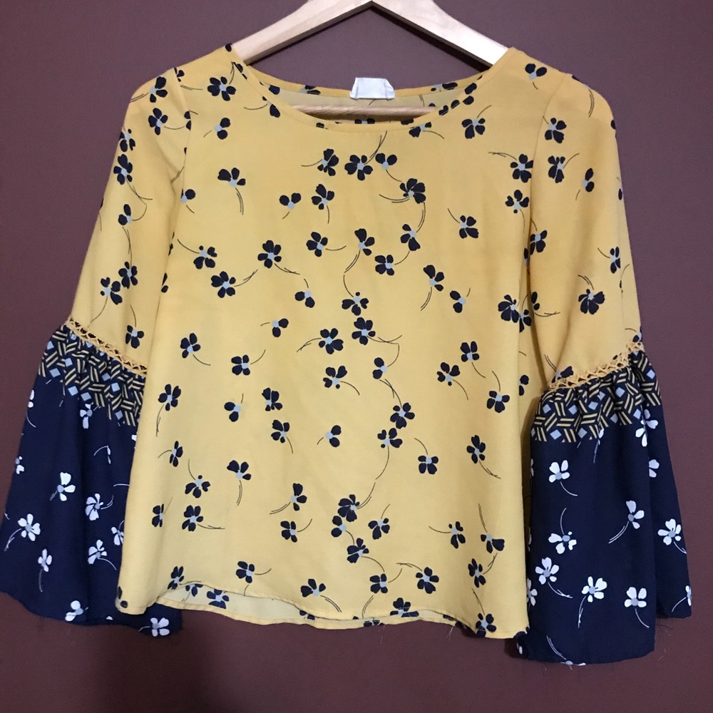 Two colored peasant shirt